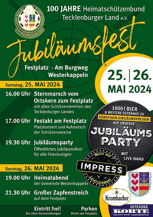 Offizielles Plakat zum Heimatschützenfest 2024