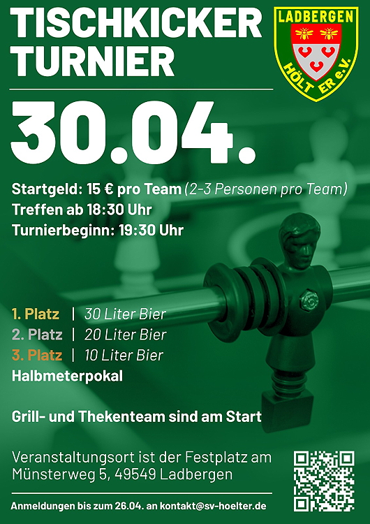 Tischkickerturnier des SV Ladbergen-Hölter e.V.