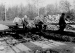 Bau des Schießstandes des SV Hölter anno 1970
