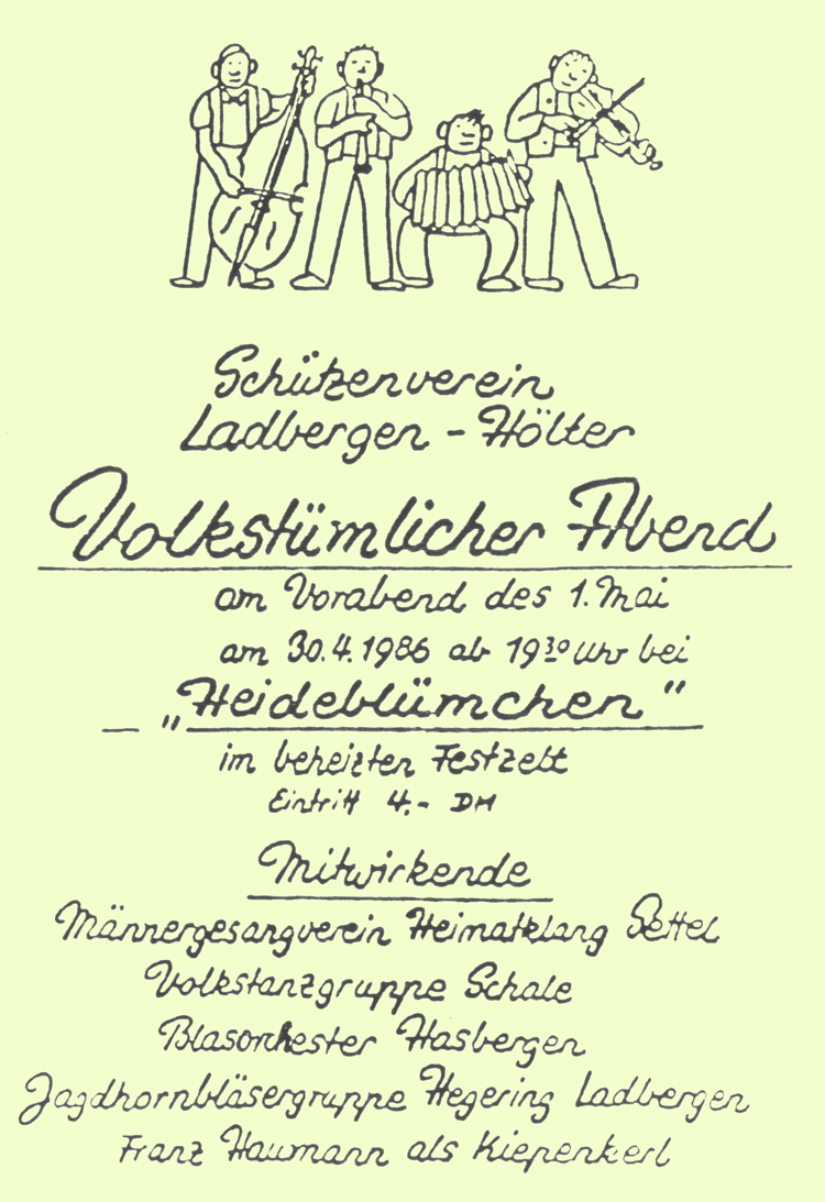 Einladung zum Volkstümlichen Abend